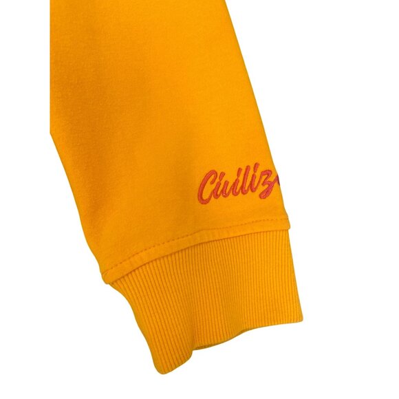 Civilized mens Orange bear graphic embroided Crewneck Sweatshirt Size Medium SKU - Picture 4 of 10